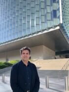 SOM Design Principal Jose Palacios in front of the Los Angeles Federal Courthouse