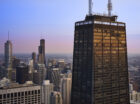 875 N. Michigan, closeup of top floors