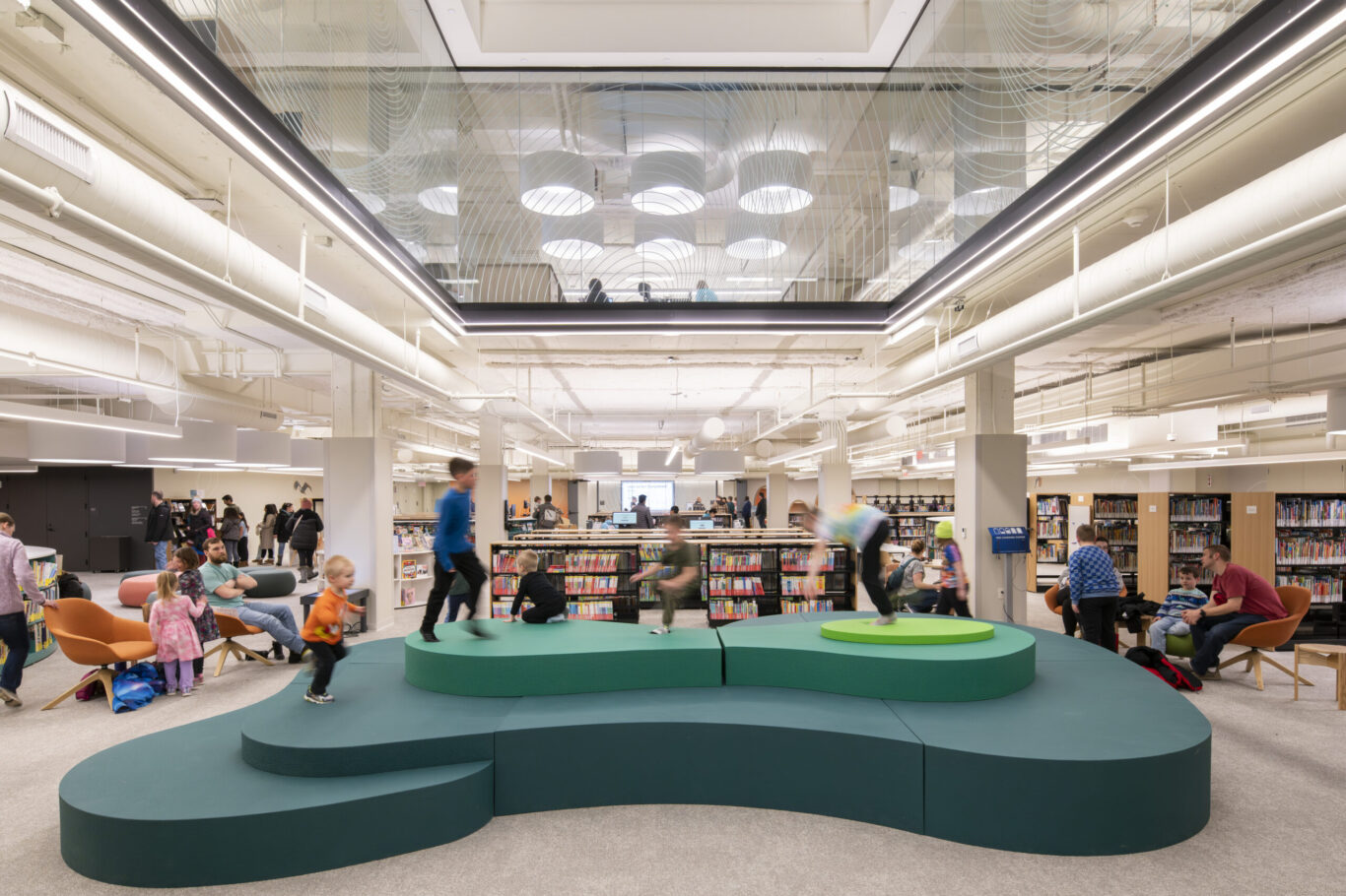 Slide 2 of 6, Appleton Public Library interior